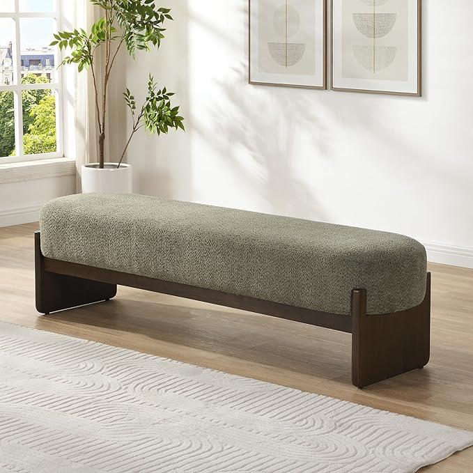 Christopher Knight Home Arden Minimalist Loop Yarn Fabric Dining Bench - Image 5