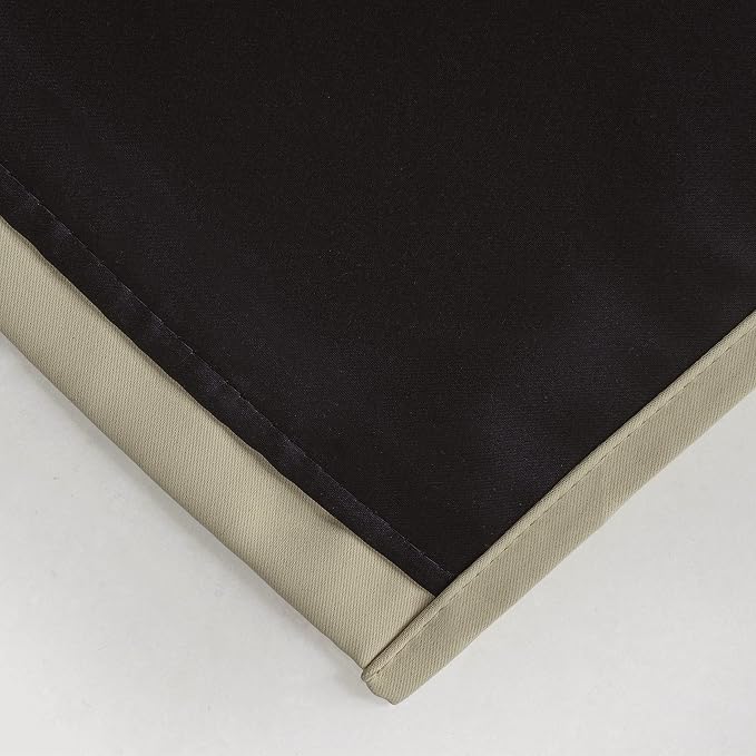 100% Blackout Curtains 52 x 72 Inch/Beige Curtains 2 Panels - Image 8