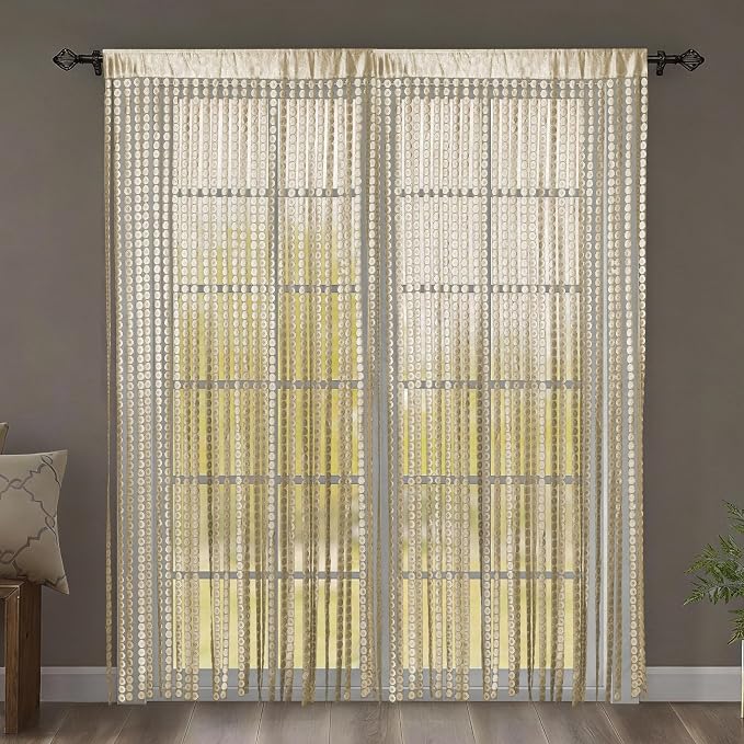Vintage Copper Coin Pattern Door Curtain - Image 6