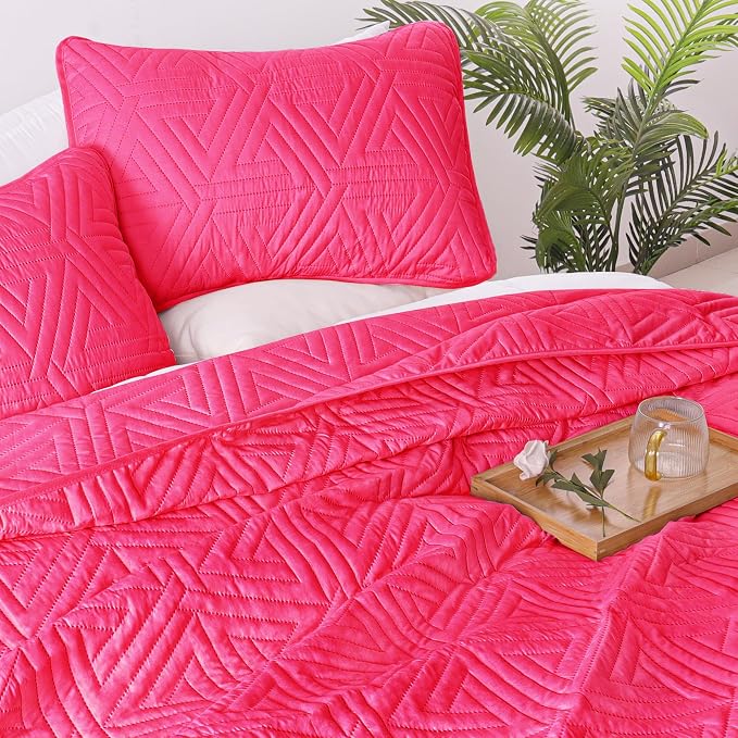 Whale Flotilla Soft Geometric Twin Quilt Set - Image 4