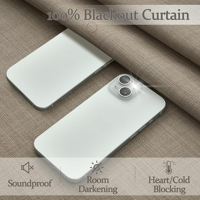 70 Inch Extra Wide Memory Trained Pinch Pleated Blackout Living Room Curtains - Image 3