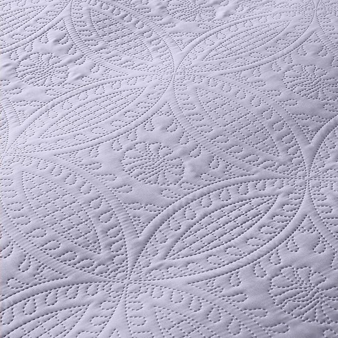 akkialla Lavender Twin Quilt Set, Ultrasonic Lightweight Bedspread Coverlet - Image 7