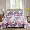 Dinjoy Boho Quilt Set California King, Patchwork Floral Bedspreads, Reversible by DINJOY
