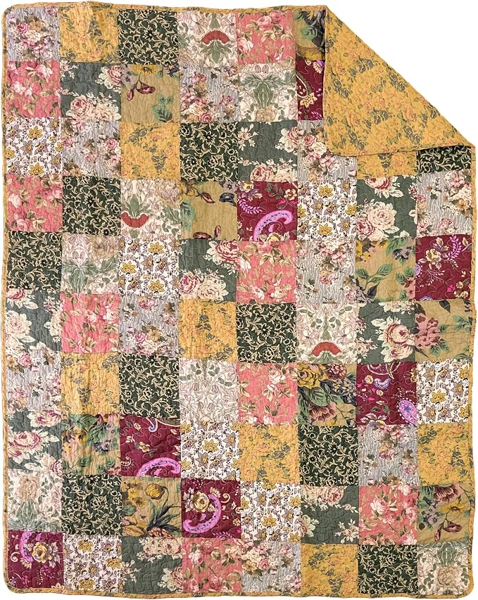 Greenland Home Antique Chic Quilted Patchwork Throw - Image 2