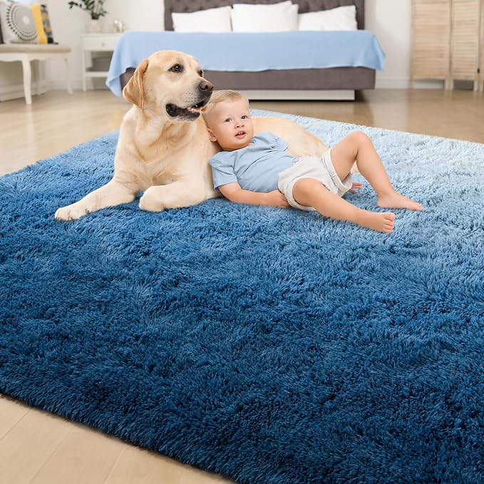 Fluffy Large Rugs for Living Room, Area Rug 6x9 Soft Carpet for Bedroom - Image 4