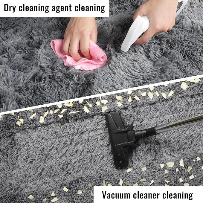 Plush Washable Area Rugs for Living Room 5x7 Grey, Soft Shaggy Rugs Carpets - Image 6