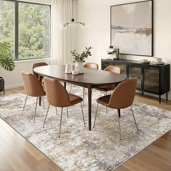 Nakagishi 10X14 Area Rugs for Living Room: Washable Modern Abstract Rug - Image 5