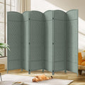 Rattan Room Divider, 6-Panel Folding Privacy Screen 6ft. Extra Wide | Double by Jostyle