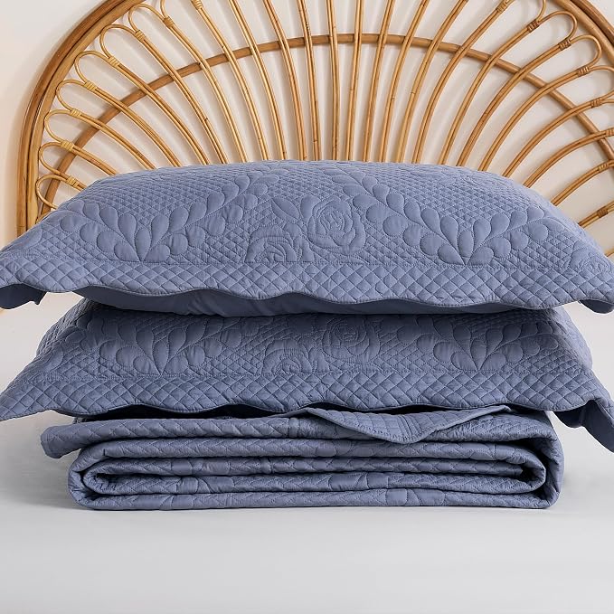 EVENHUG Oversized King Bedspreads California King Quilt Set - Image 8