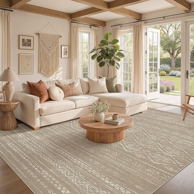 Nakagishi Area Rug Living Room Rugs: 6x9 Large Soft Machine Washable Boho - Image 2