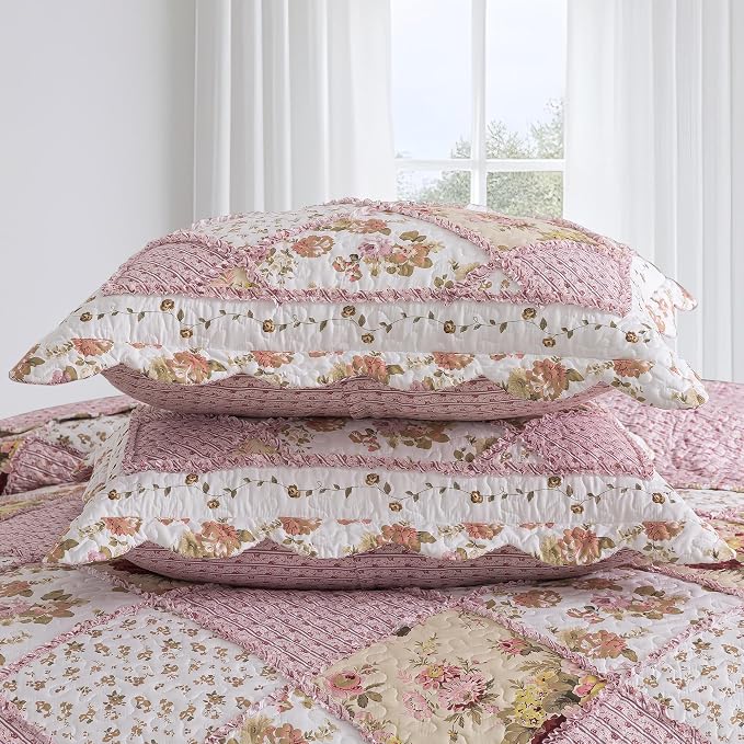 Etwel Lightweight Patchwork King Size Quilt Set - Image 7