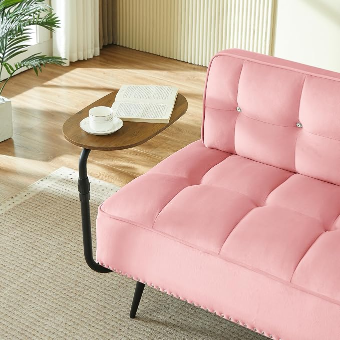 anwickjeff 55" Inch Width Modern End of Bed Bench, Leather Upholstered Futon - Image 6