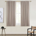 QJmydeco Small Blackout Kitchen Curtains 45 Inch Length, Rustic Farmhouse Pleat by QJMYDECO