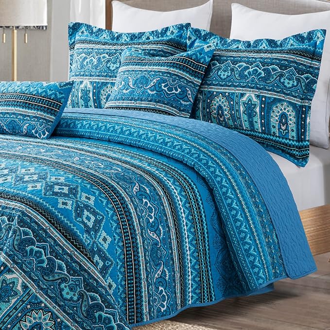 BEDIFANY Cotton California King Size Quilt Sets, Overiszed King Bedspread | - Image 3