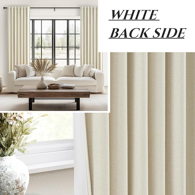 Warm Cream Short Length Blackout Curtains - Image 7