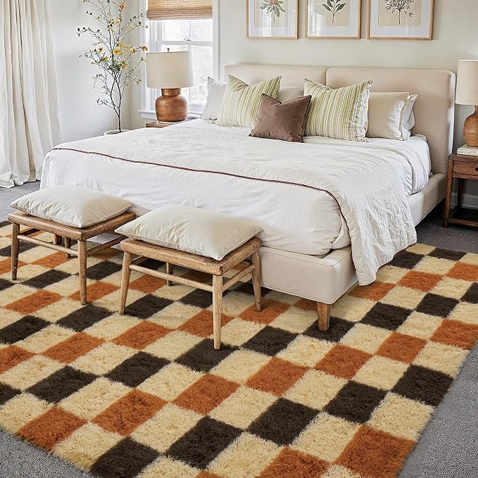 Soft Shag Rug 6x9 for Living Room High Pile Non-Slip Fluffy Carpet | Machine - Image 2