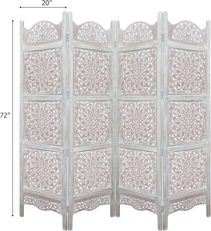 COTTON CRAFT Room Divider Wood Screen - Image 2