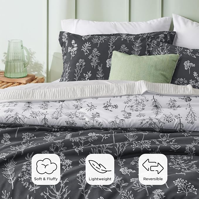 Bedsure Charcoal Twin/Twin XL Comforter Set - Image 3