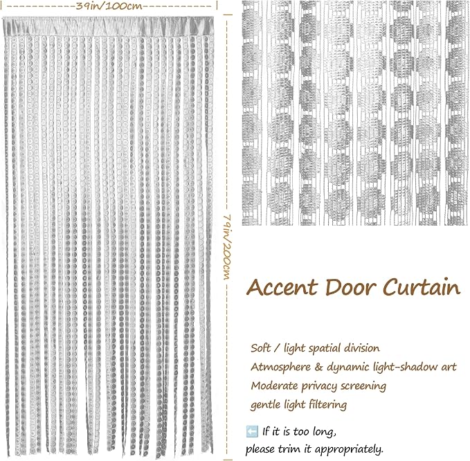 Vintage Copper Coin Pattern Door Curtain - Image 3