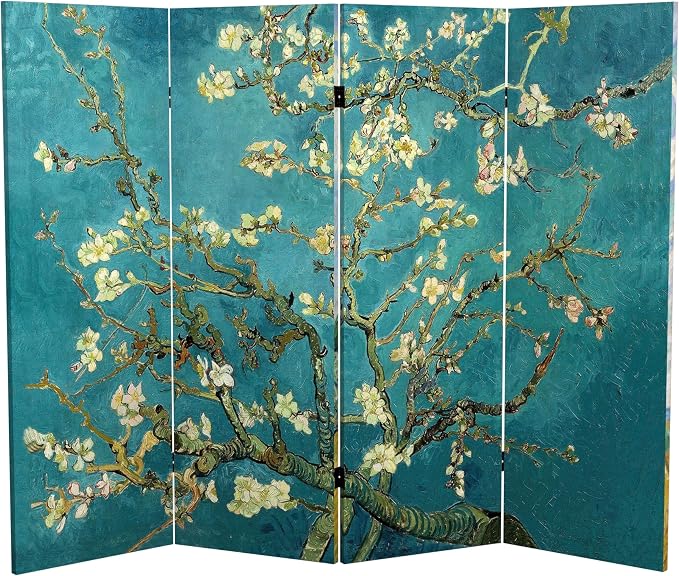 Red Lantern Double Sided Works of Van Gogh Canvas Folding Screen by RedLantern