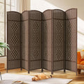 Rattan Room Divider, 6-Panel Folding Privacy Screen 6ft. Extra Wide | Double by Jostyle