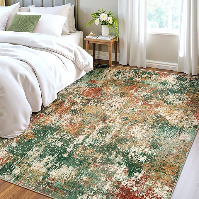 RELEANY Washable 4'x6' Abstract Area Rug - Image 3