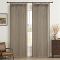 Pinch Pleated Oak Taupe Curtains 90 Inches Long by PleatedDrapes