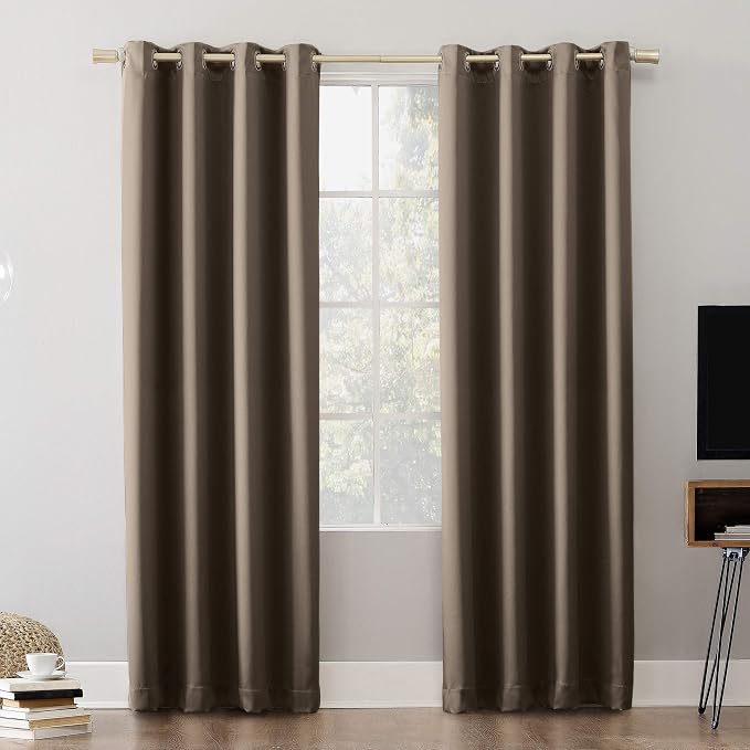 Sun Zero Nordic Theater Grade Extreme 100% Blackout Grommet Curtain Single Panel by SunZero%E2%84%A2
