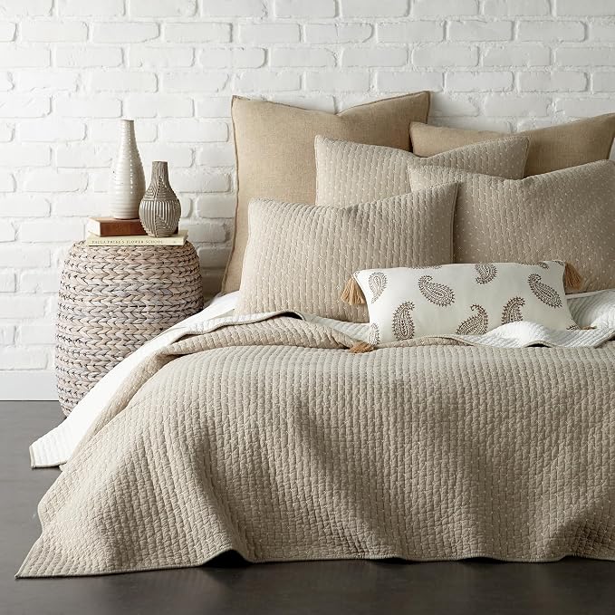 Levtex Home Cross Stitch Reversible King/Cal King Quilt Set and 2 Pillow Shams - Image 2
