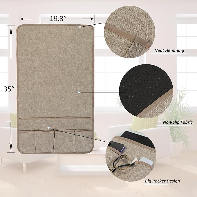 Armchair Caddy for Couch Linen Remote Control Holder - Image 4