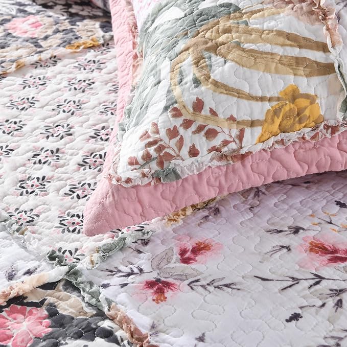 Etwel 100% Cotton Patchwork King Size Quilt Set - Image 9