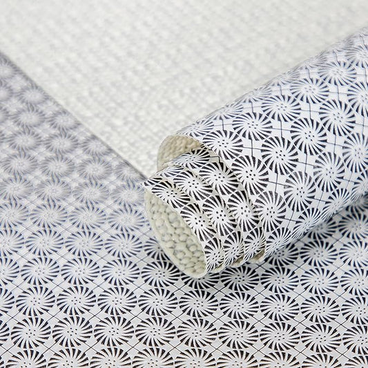 RAY STAR 18X96 Inch Shelf Liner for Kitchen Cabinets, Non-Adhesive Cabinet Liner Washable, PVC Drawer Liner for Dresser Non-Slip Bathroom (Black Circle)(3 Roll)