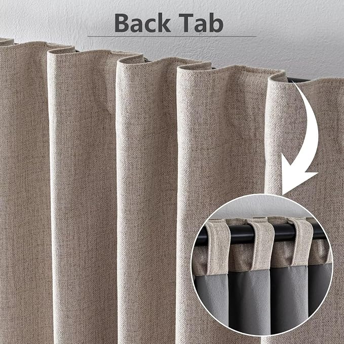 100% Blackout Curtains for Bedroom Room, Custom Curtains Blackout Thermal - Image 2