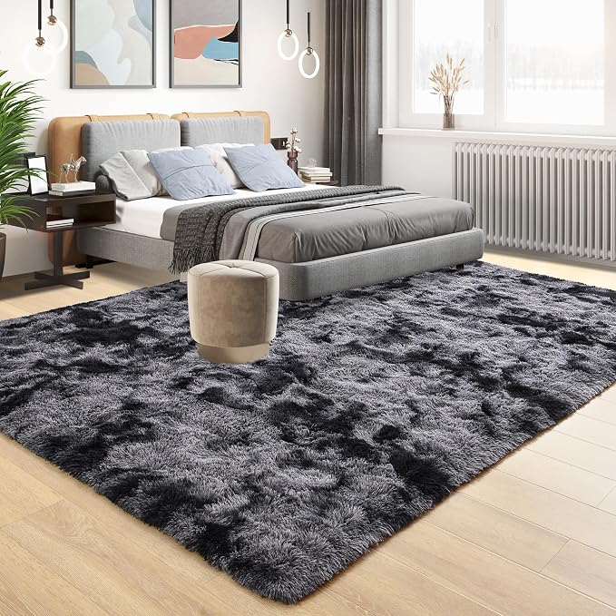 Soft Fluffy Rugs for Living Room, 5x8 Shaggy Area Rug for Bedroom, Modern Shag - Image 2