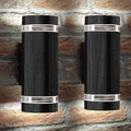 rosykite Dusk to Dawn Outdoor Lighting, Bling Exterior Wall Sconce - ETL Listed, Outdoor Light Fixtures Wall Mount Cylinder Design -White Up Down Outdoor Lights for House, Porch, Backyard (2 Pack)