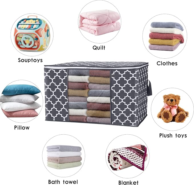 Storage Bags 100L 8 Pack Clothes Organization and Storage Containers | Large - Image 4