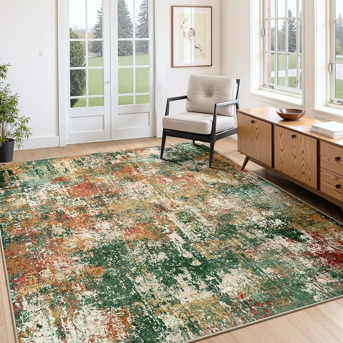 RELEANY Washable 7'x9' Abstract Area Rug - Image 9