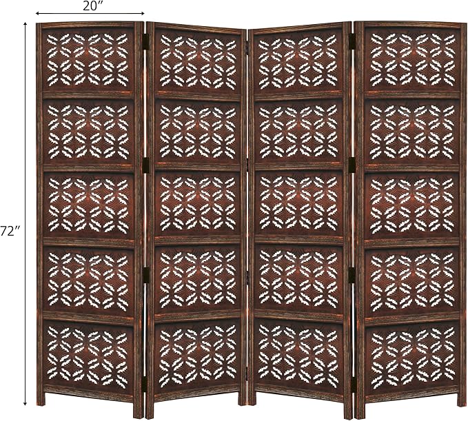 COTTON CRAFT Room Divider Wood Screen - Image 3