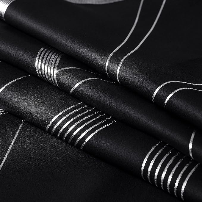 NICETOWN Black Out Grommet Pattern Curtain Panels 84 inches Long | Light - Image 8