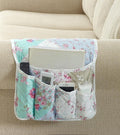 Brilliant Sunshine Blue & Green Roses Couch Armrest Cover, Armrest Organizer & by BrilliantSunshine