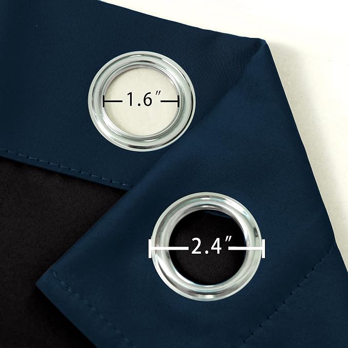 100% Blackout Navy Blue Curtains - Image 6