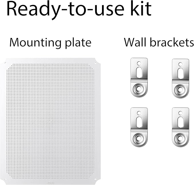 Gratury Junction Box, IP67 Waterproof Plastic Enclosure for Electrical Project, Hinged Grey Cover, Includes Mounting Plate and Wall Bracket (Grey Cover with Inner Door, 20"×16.1"×7.9")