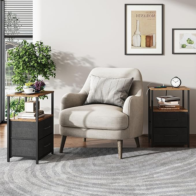 TUTOTAK Nightstands Set of 2, End Table - Image 5