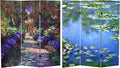 Red Lantern Double Sided Works of Monet Canvas Folding Screen by RedLantern