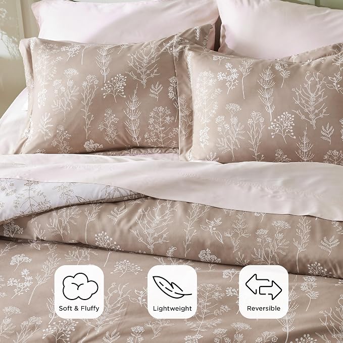 Bedsure Light Taupe Full Comforter Set - Image 3