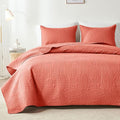 akkialla Mocha Coral King/Cal King Quilt Set, Ultrasonic Lightweight Bedspread by akkialla