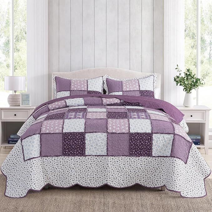 Etwel Lightweight Patchwork King Size Quilt Set by Unknown