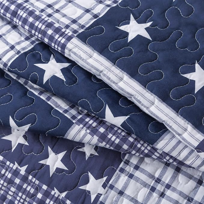 SLPR - Americana Patriotic Quilt Set, Star Bedding, Queen - Image 5
