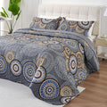 3 Pieces King Size Quilt Set Lightweight Summer Bedspread 98''x106'' Soft by LEAONME