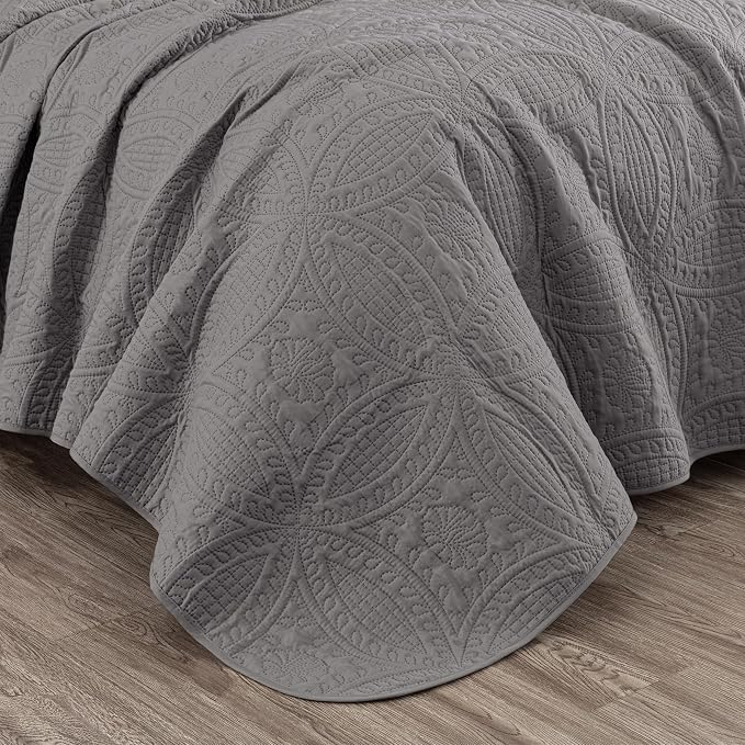 Chezmoi Collection Austin 3-piece Oversized Bedspread Coverlet Set - Image 4